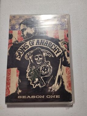 Fox Sons of Anarchy Season One DVD with Black, Red, Cream Artwork